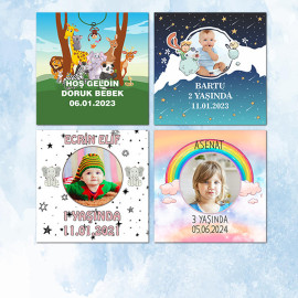 Kare Doğumgünü Magneti