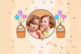 İkiz Bebek Doğum Günü Teması