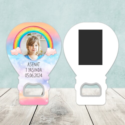 Gökkuşağı Temalı Balon Şekilli Açacaklı Magnet