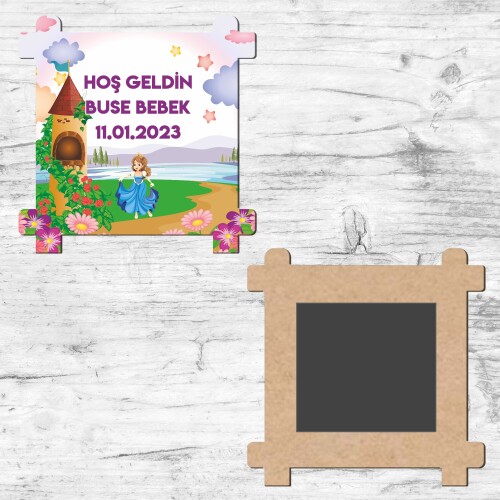 Prenses Tasarım Ahşap Çit Magnet