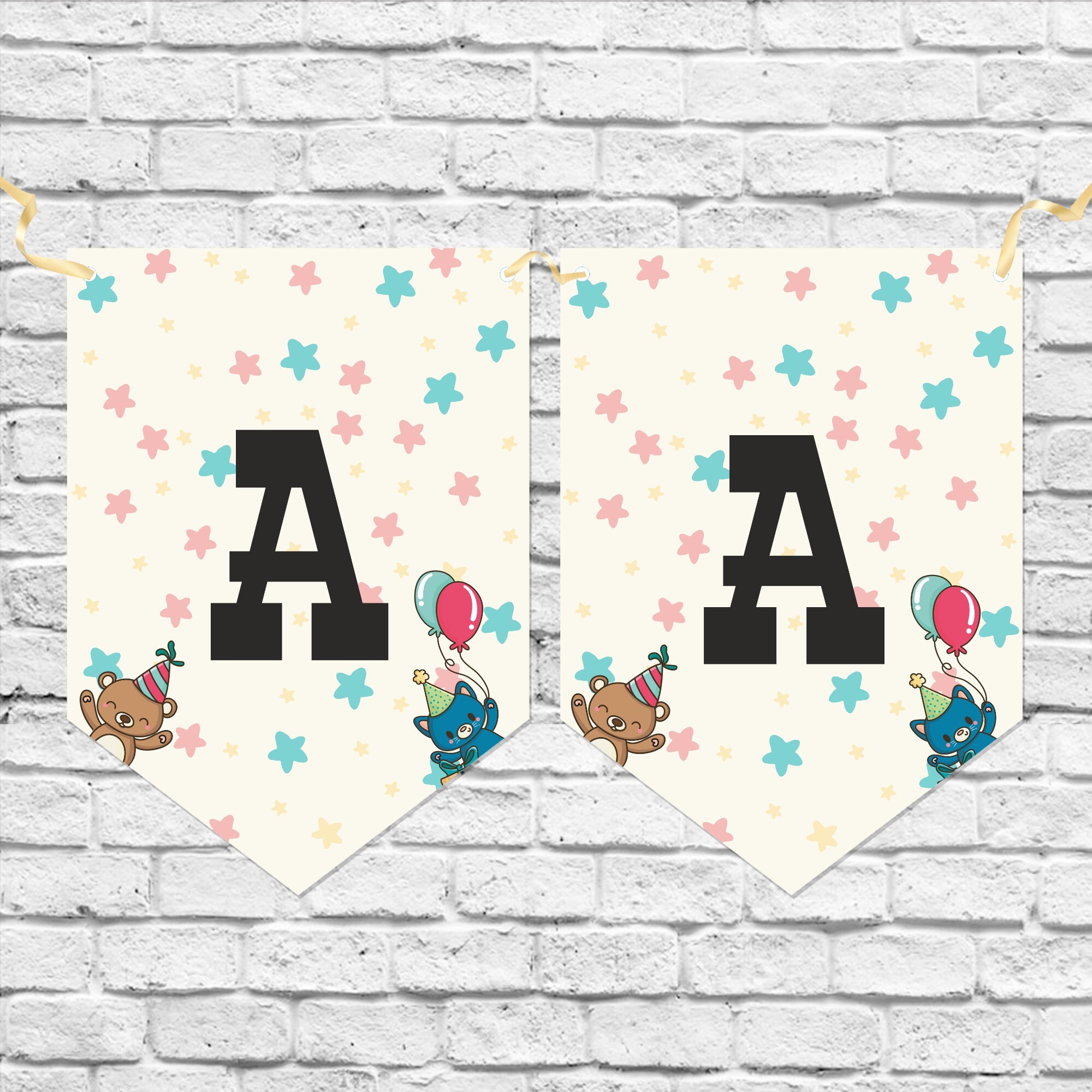 Ayı Figürlü Harf Banner