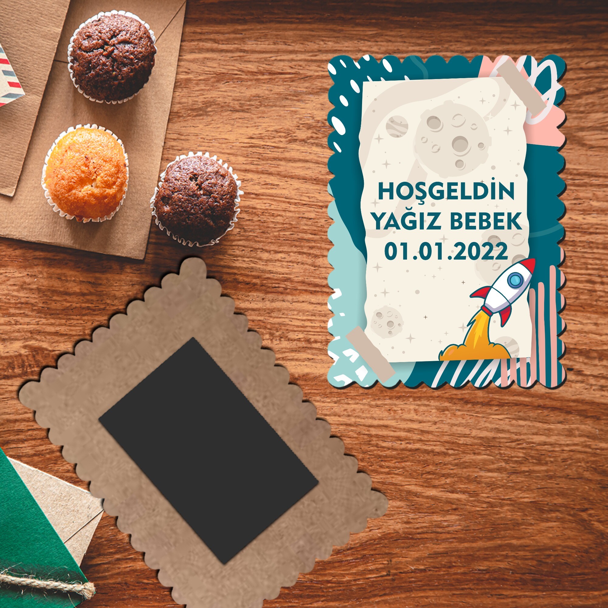 Roket Temalı Pöti Magnet Ahaşp