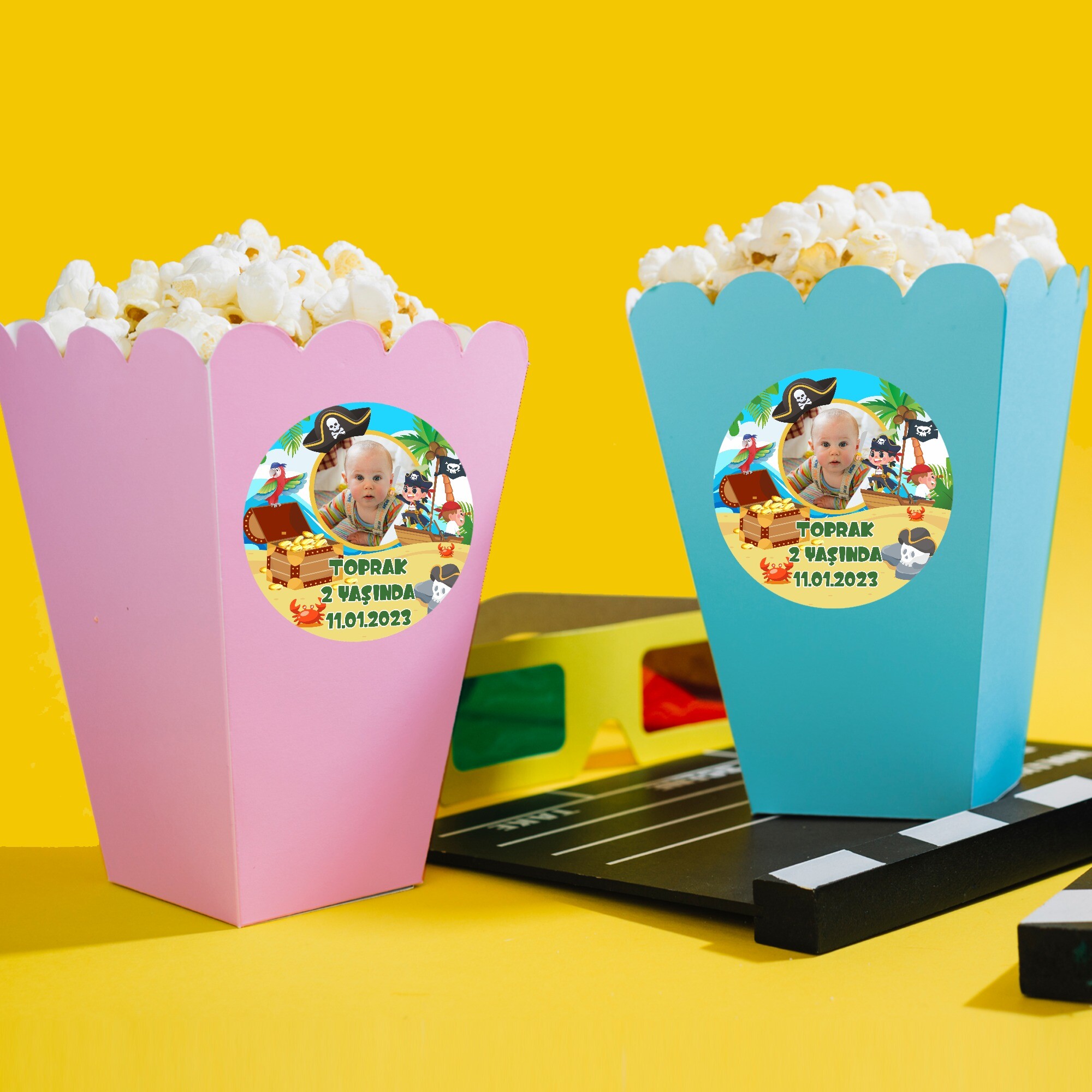 Korsan Temalı Popcorn Kutusu