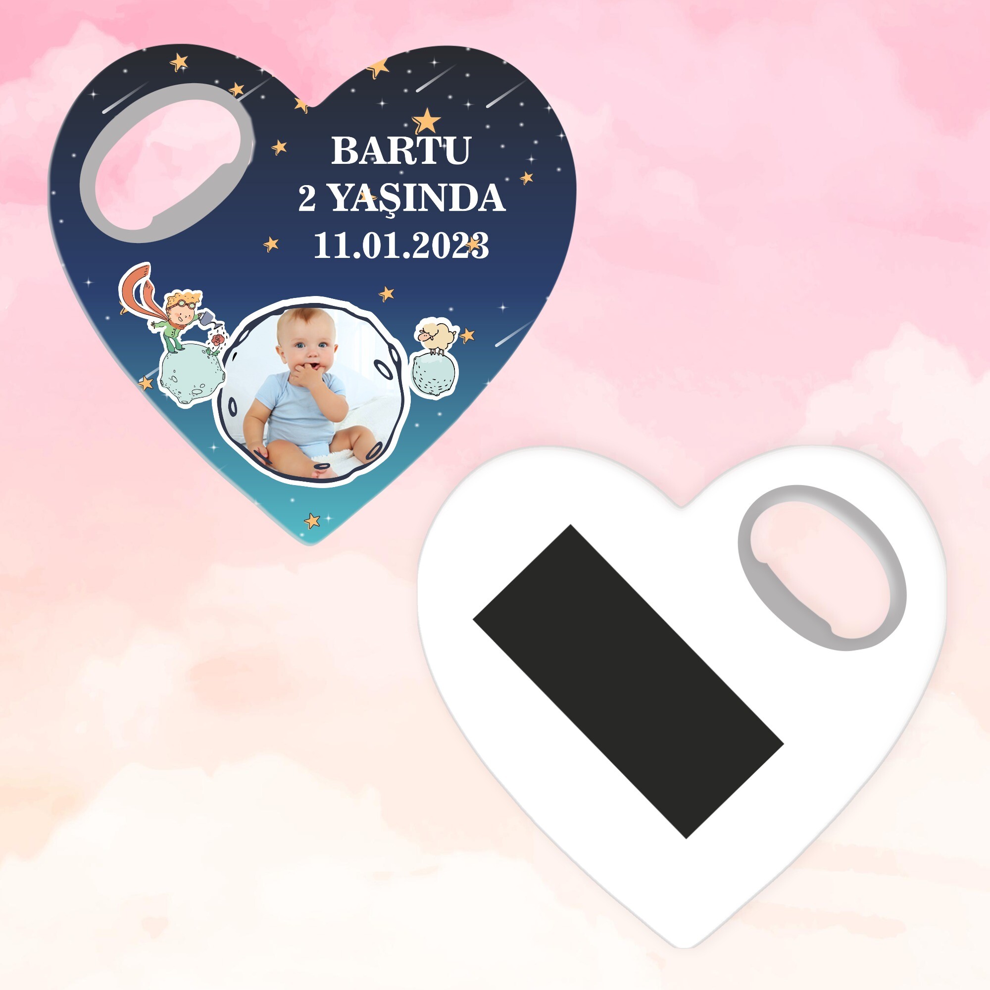 Küçük Prens Açacaklı Kalp Magnet