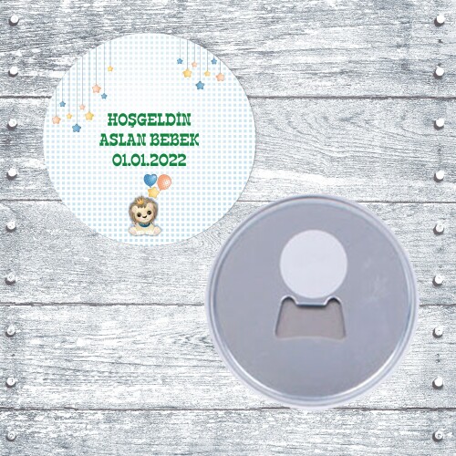 Sevimli Aslan Buton Magnet Açacak