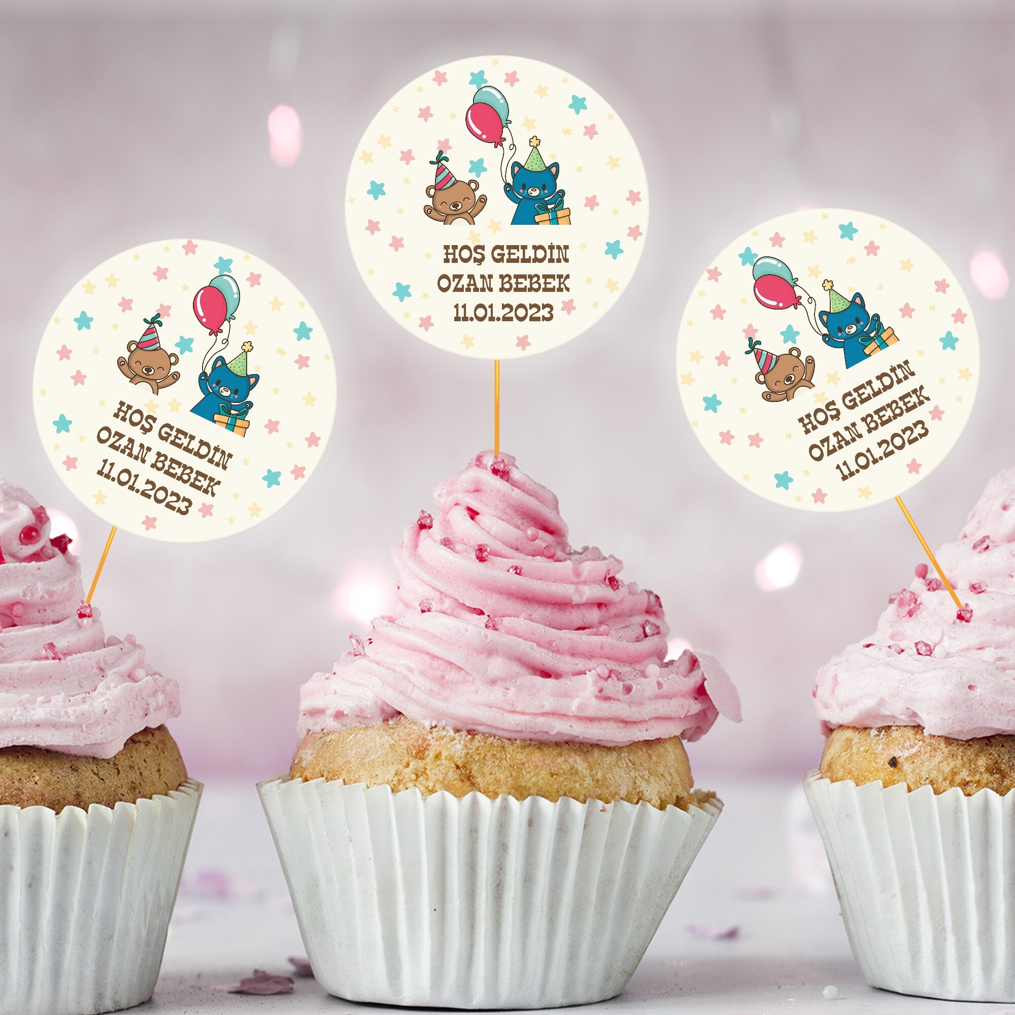 Ayı Figürlü CupCake Kürdan