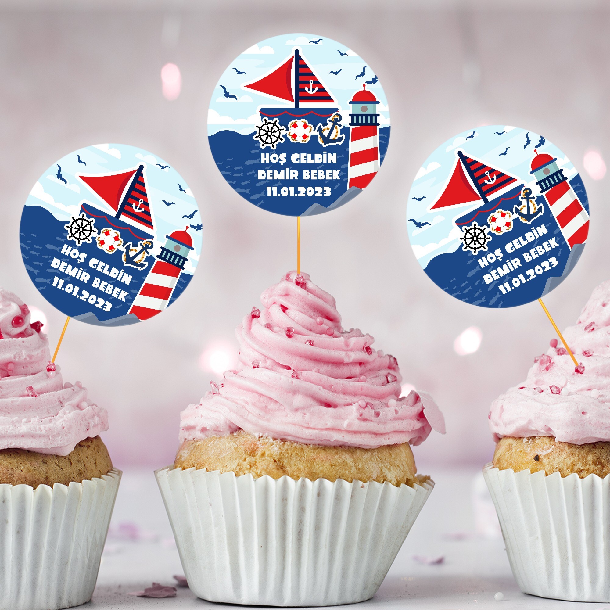Denizci Teması CupCake Kürdan