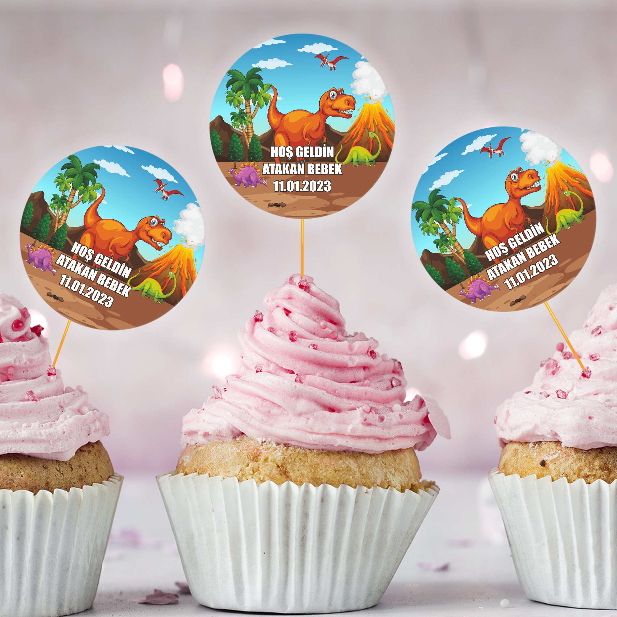 Dinazor Temalı CupCake Kürdan