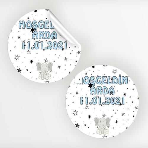 Sevimli Filli Bebek Sticker Etiket