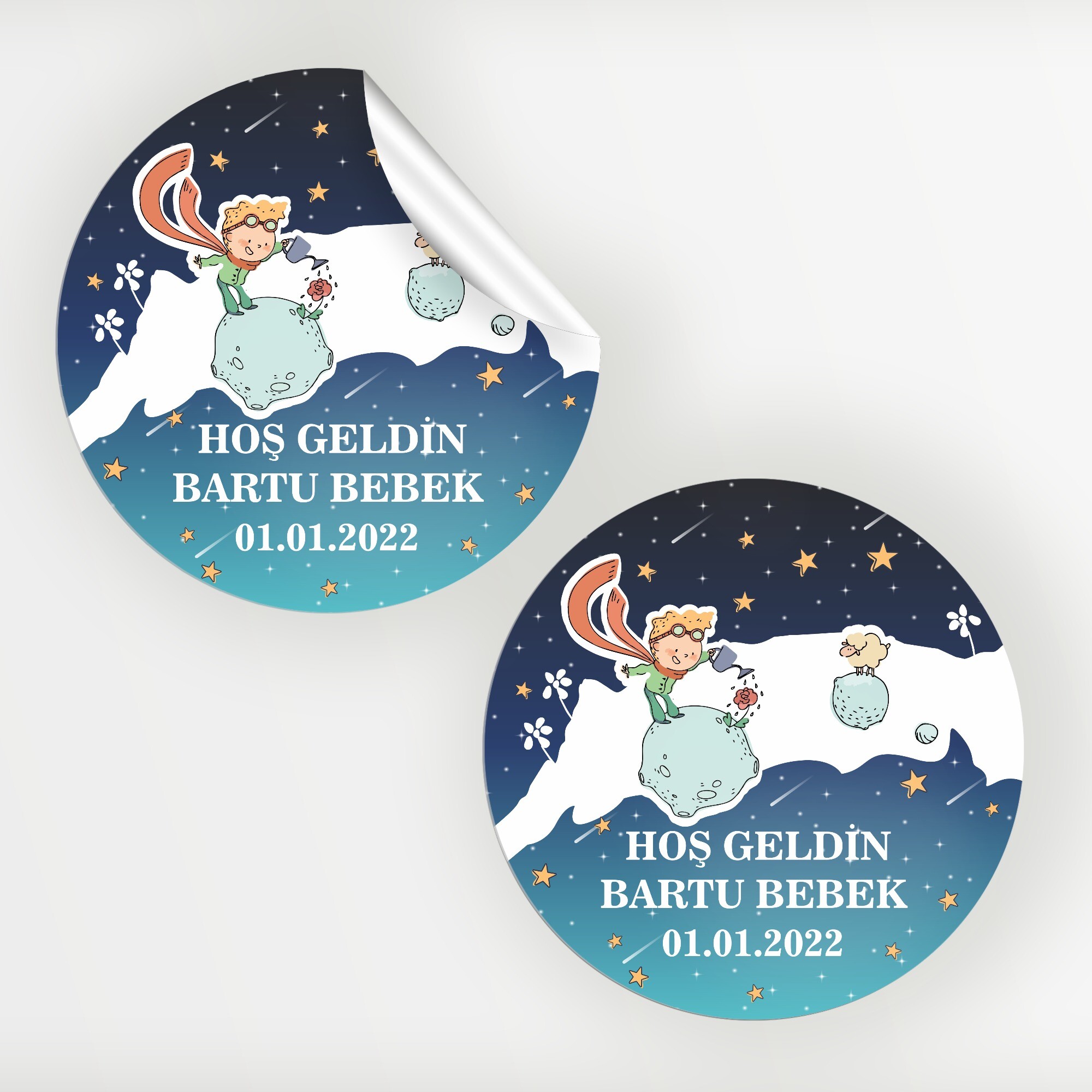 Küçük Prens Bebek Sticker Etiket