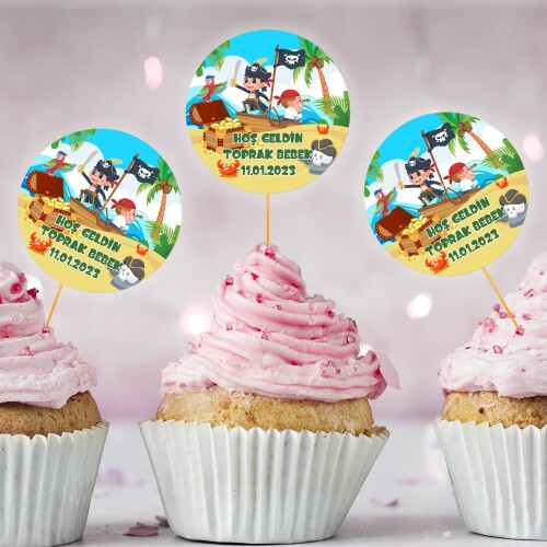 Korsan Temalı CupCake Kürdan