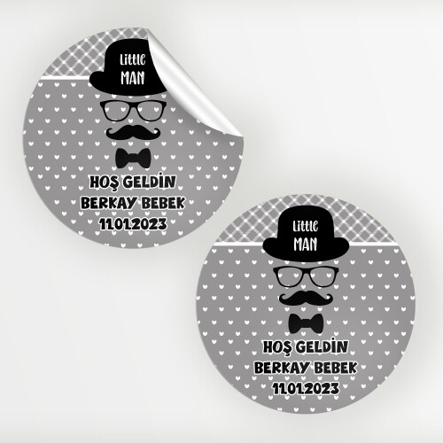 Little Man Küçük Adam Bebek Sticker Etiket