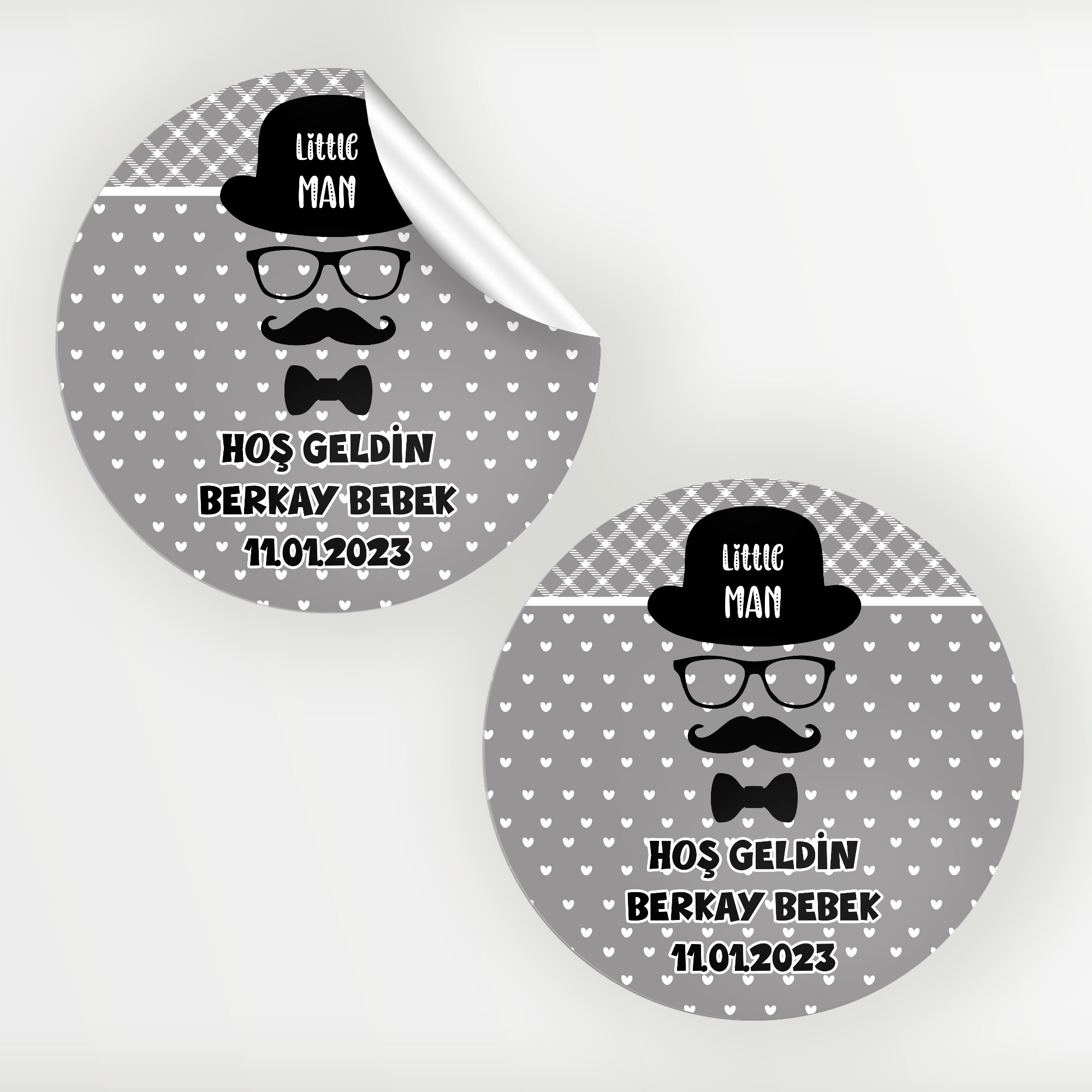 Little Man Küçük Adam Bebek Sticker Etiket