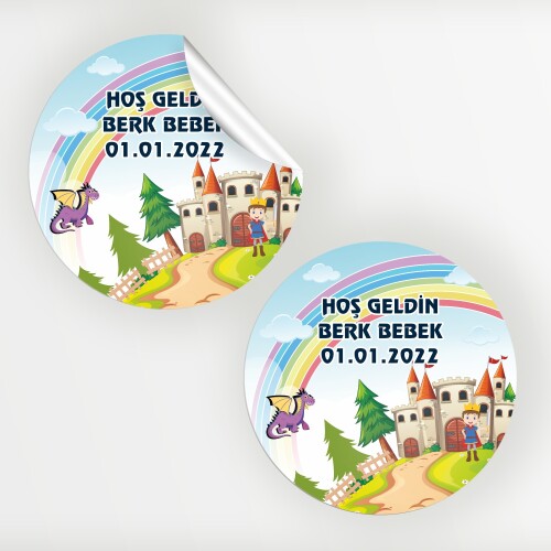 Prens Tasarım Bebek Sticker Etiket