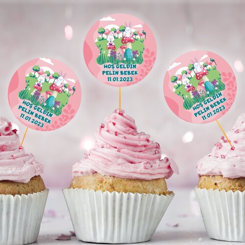 Tavşan Kız Temalı CupCake Kürdan