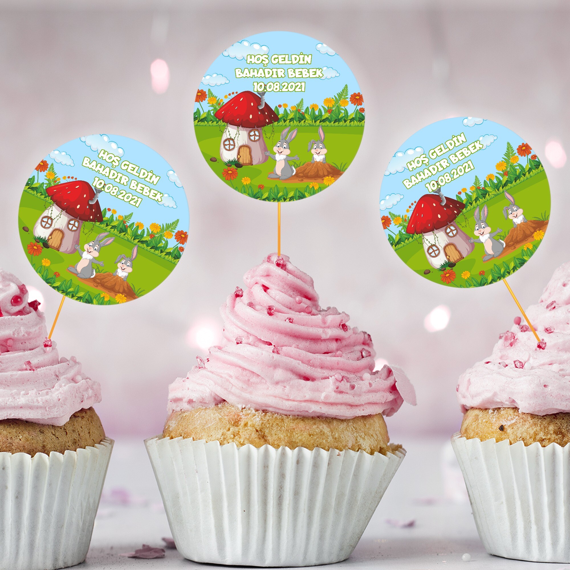 Sevimli Tavşan CupCake Kürdan