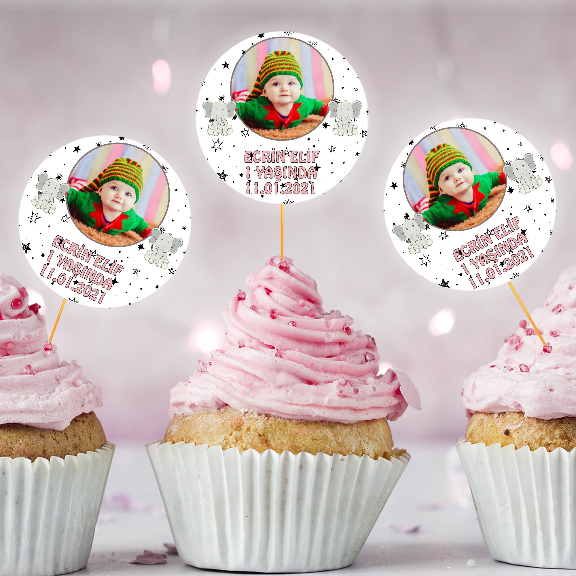 Sevimli Filli Cup Cake Kürdan Süs