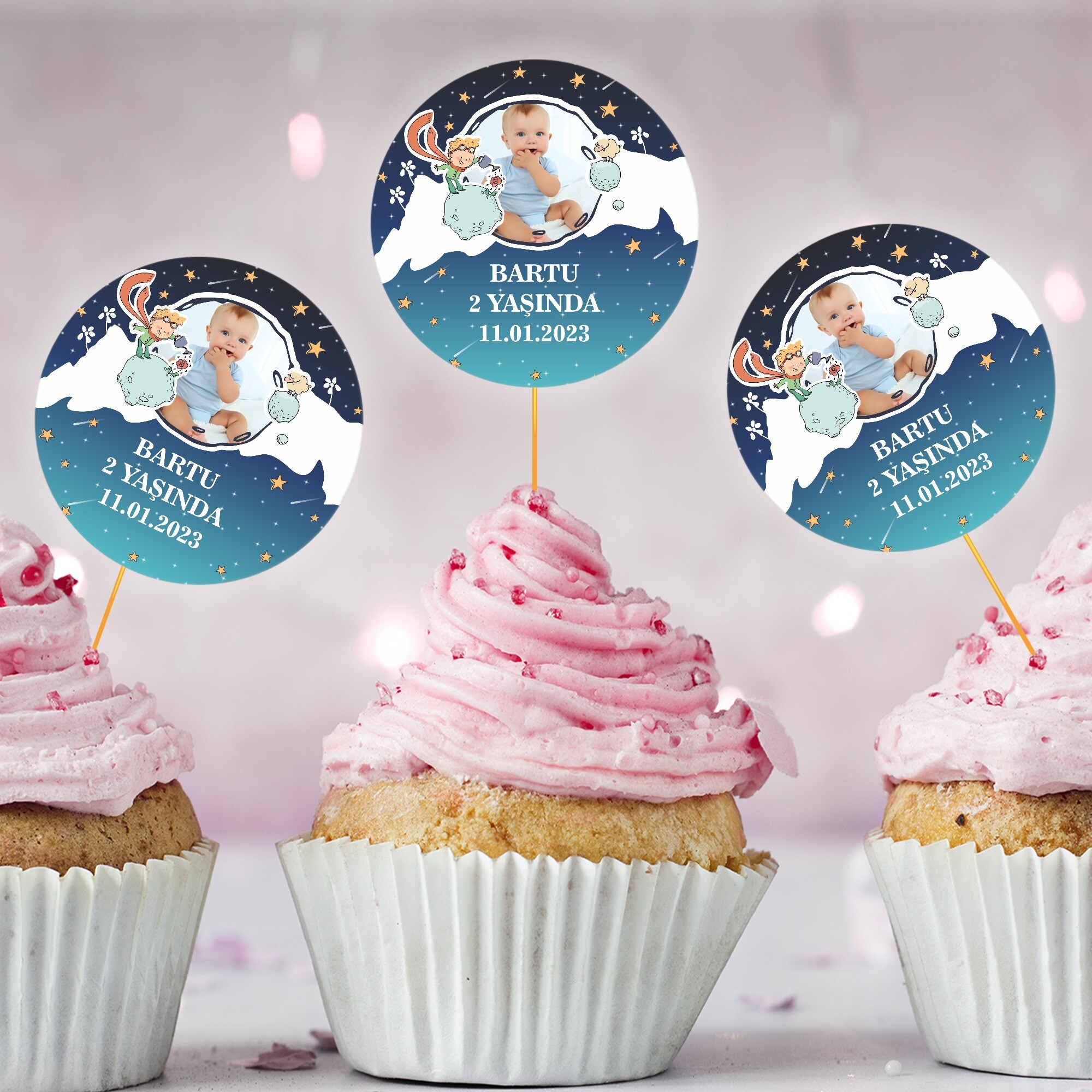 Küçük Prens Cup Cake Kürdan Süs
