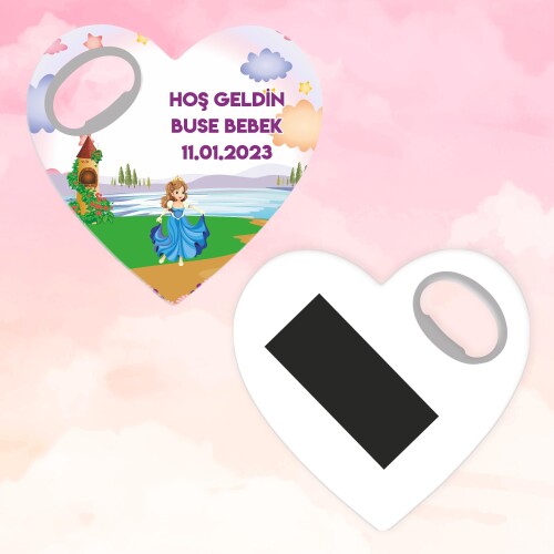 Prenses Tasarım Kalp Magnet Açacak