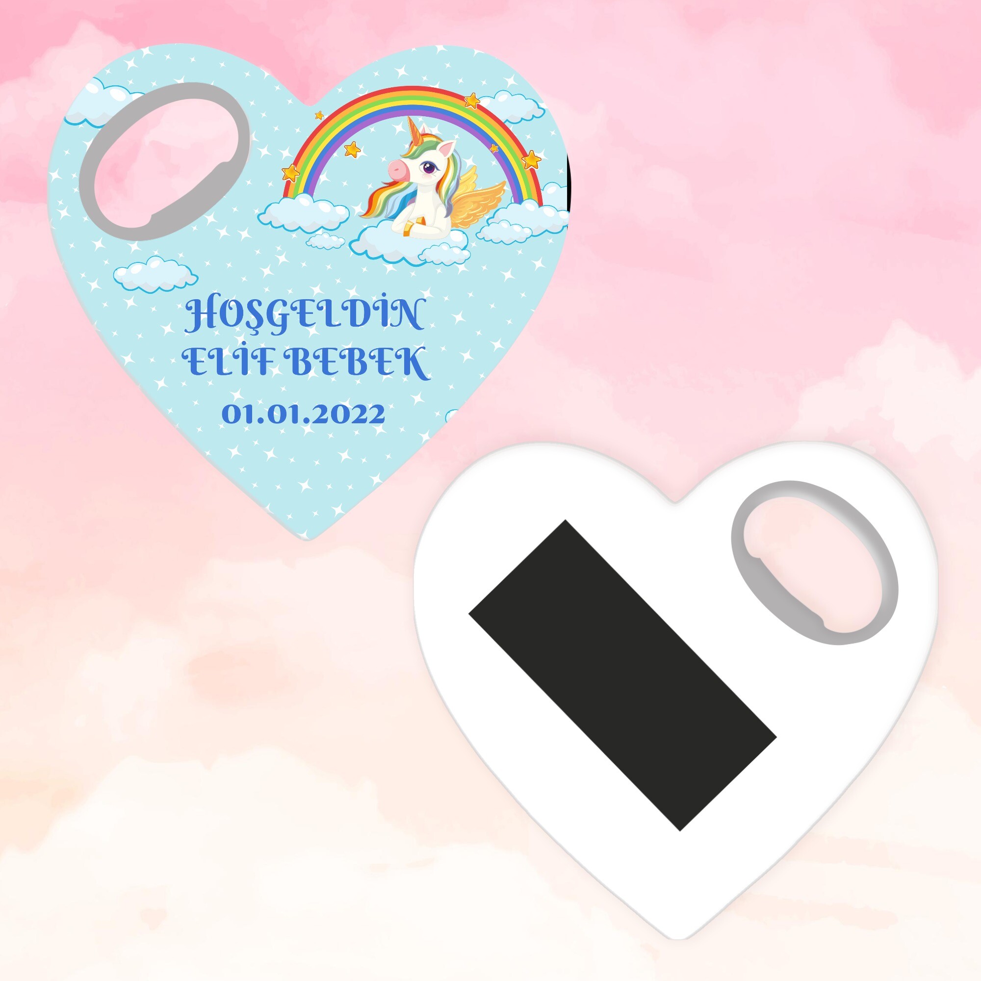 Unicornlu Kalp Magnet Açacak
