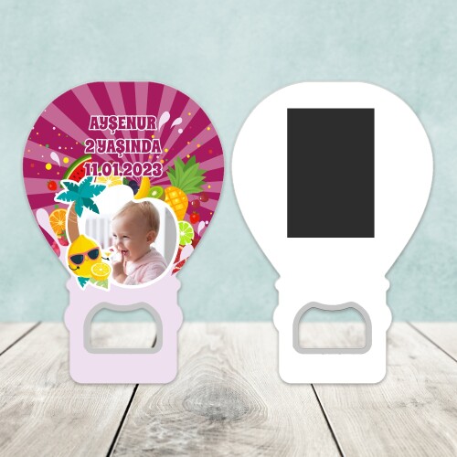 Meyveler Figürlü Balon Şekilli Açacaklı Magnet