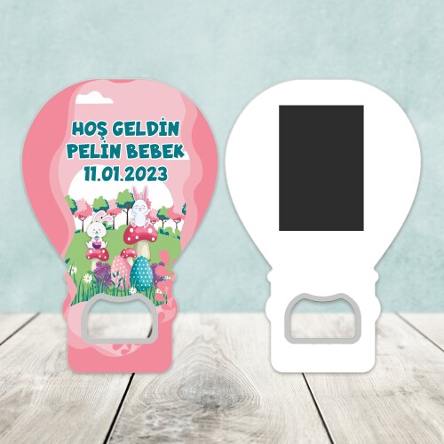 Tavşan Kız Temalı Açacaklı Balon Magnet