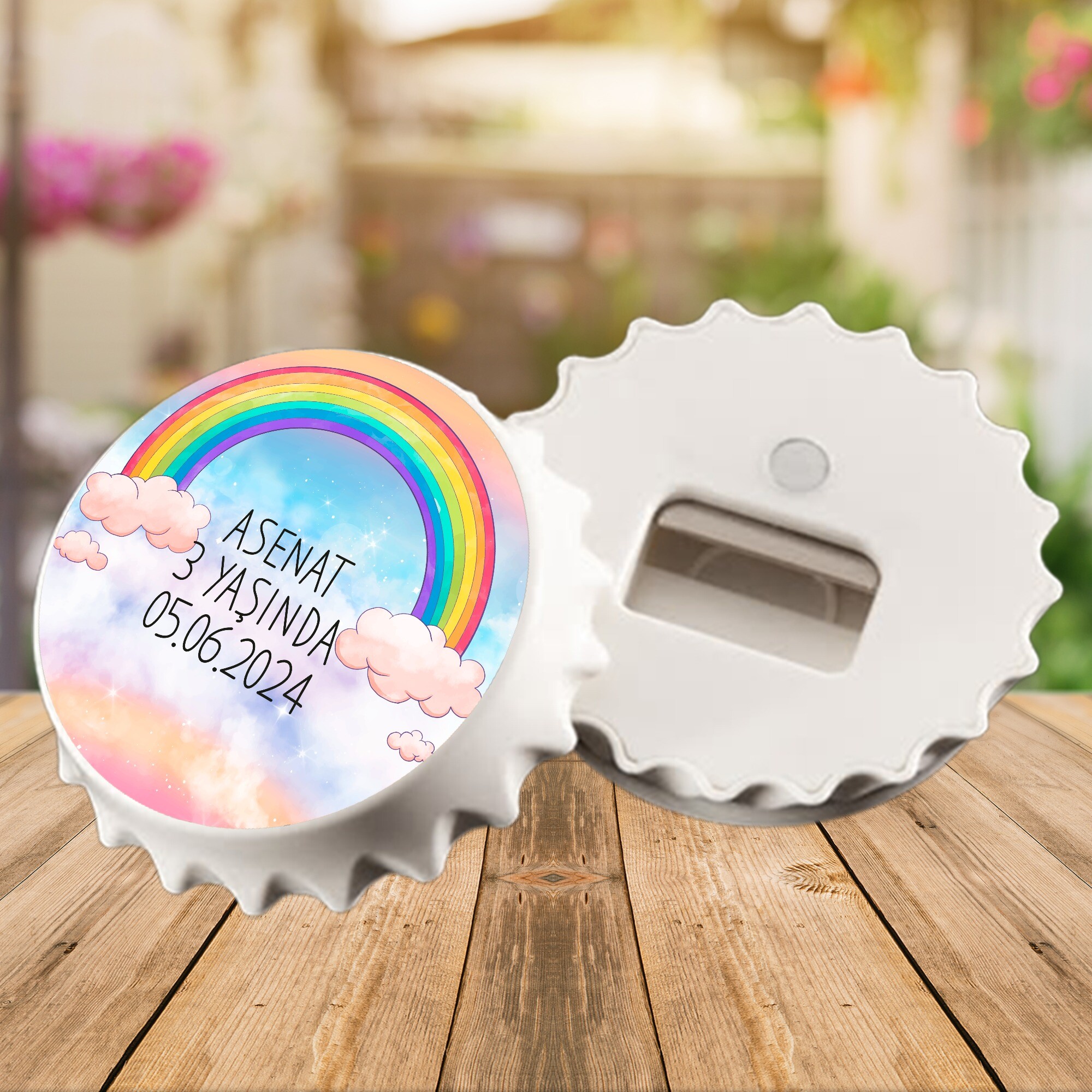 Gökkuşağı Temalı Kapak Şeklinde Açacaklı Magnet