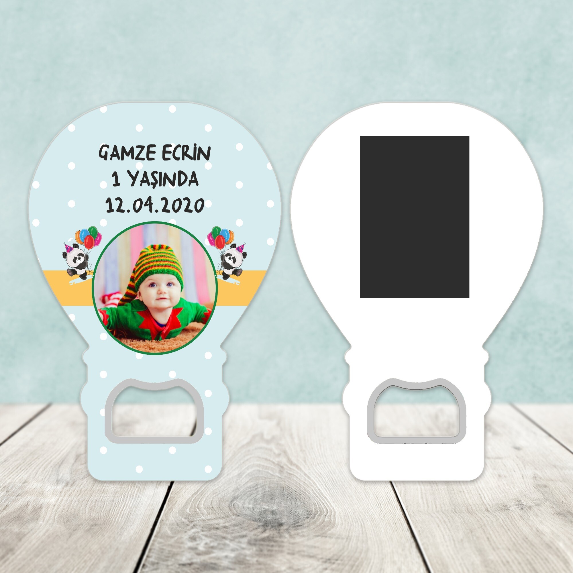 Panda Temalı Balon Şekilli Açacaklı Magnet