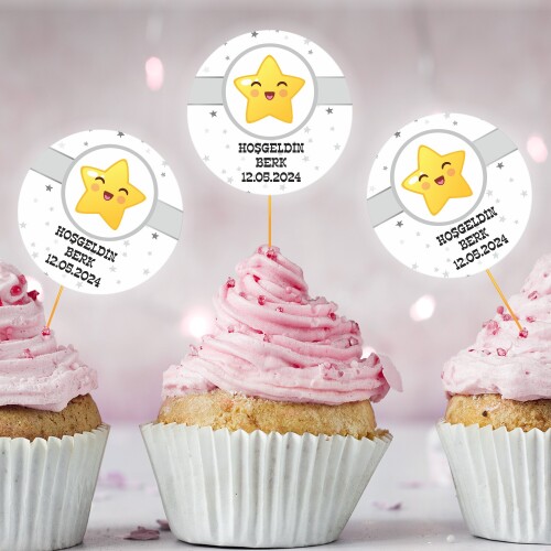 Star Temalı CupCake Kürdan