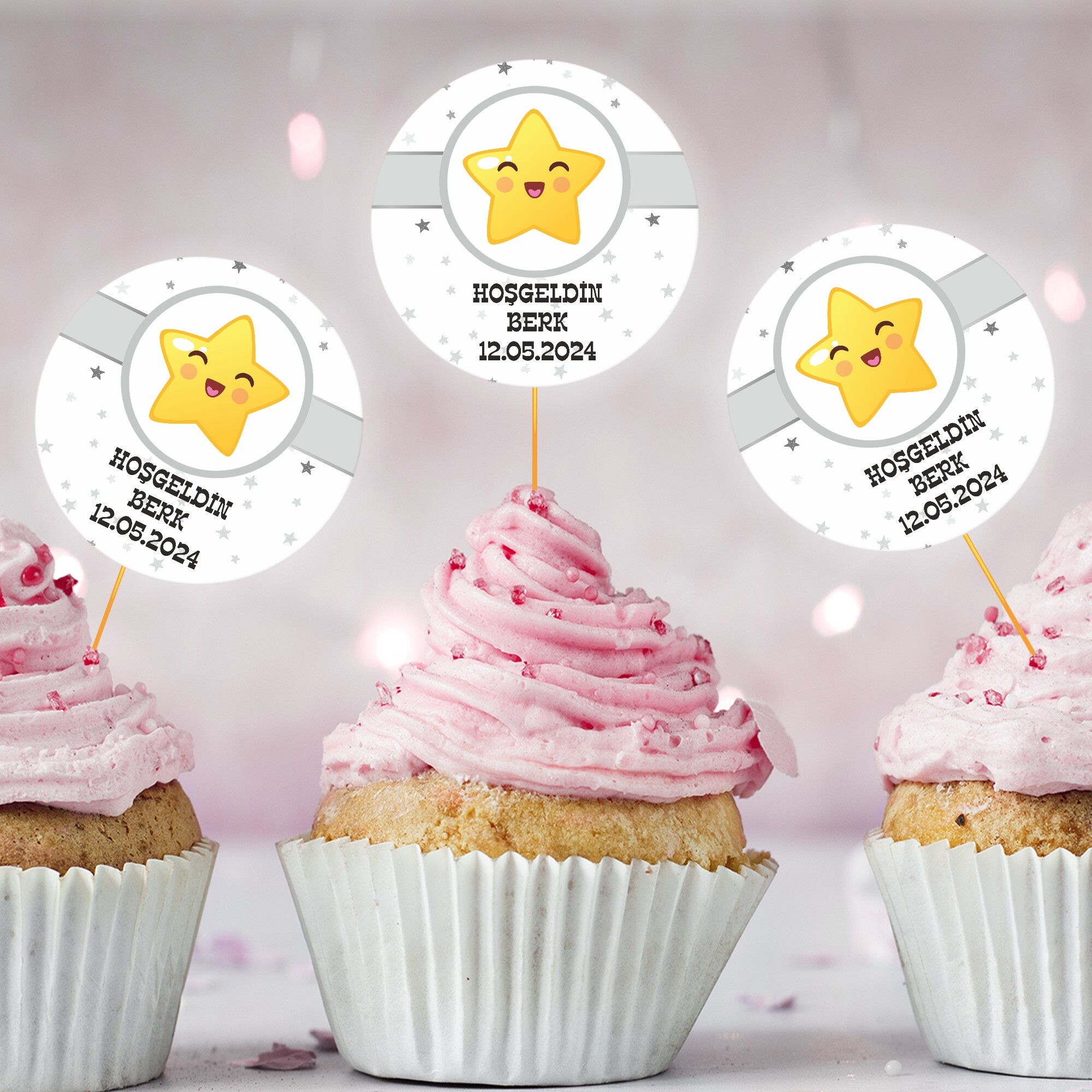 Star Temalı CupCake Kürdan