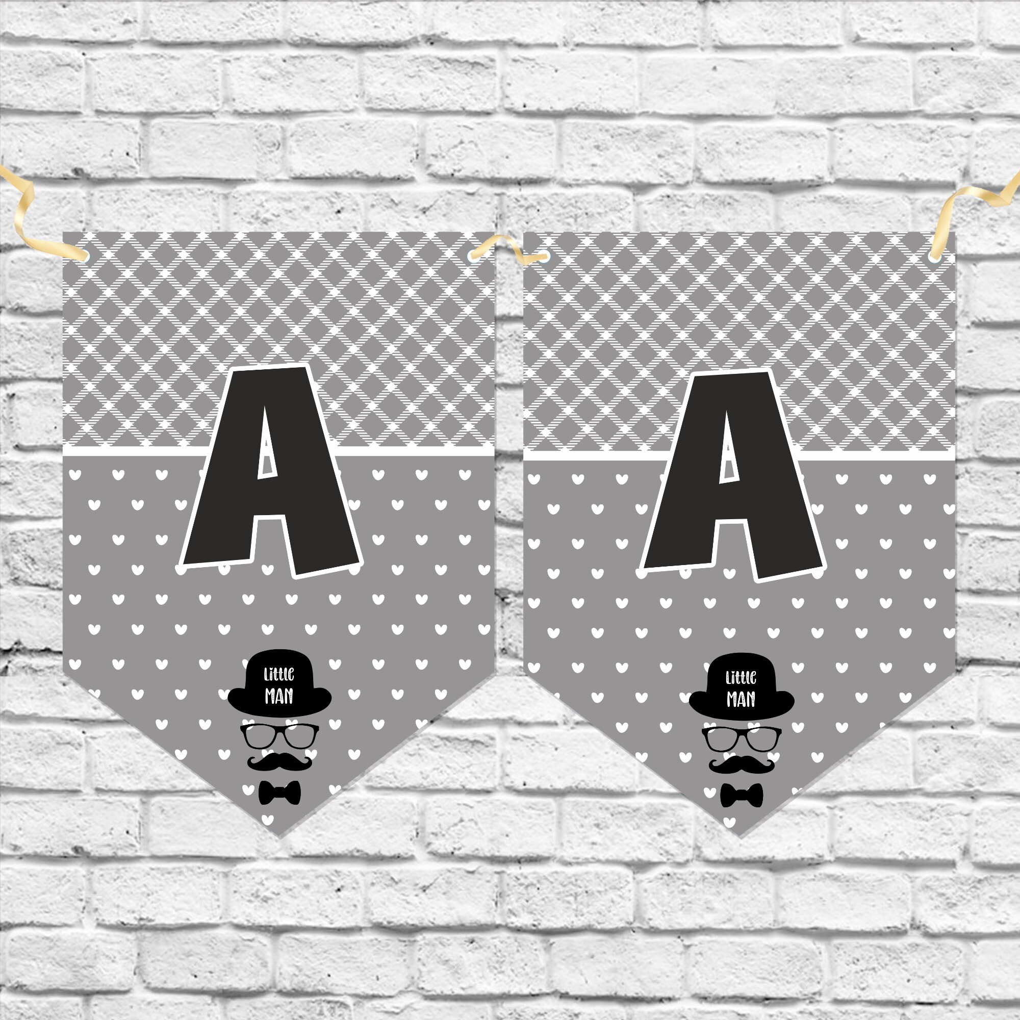 Little Man Küçük Adam Harf Banner