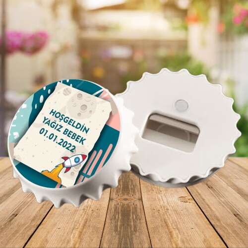 Roket Temalı Kapak Şeklinde Açacaklı Magnet