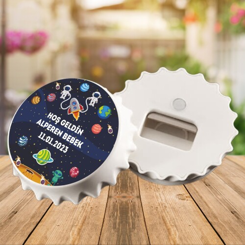 Uzay Temalı Kapak Şeklinde Açacaklı Magnet