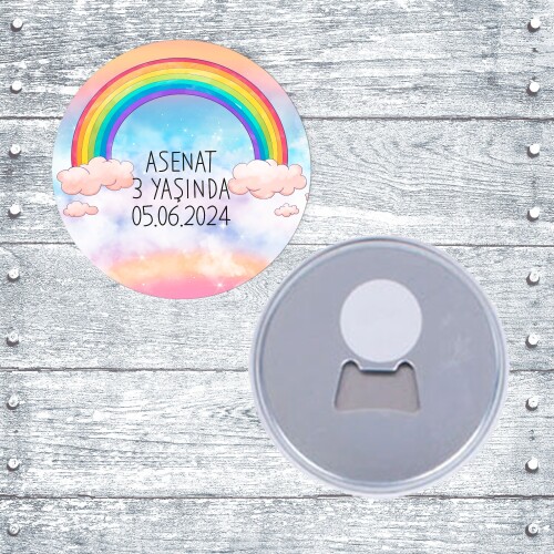 Gökkuşağı Temalı Buton Magnet Açacak