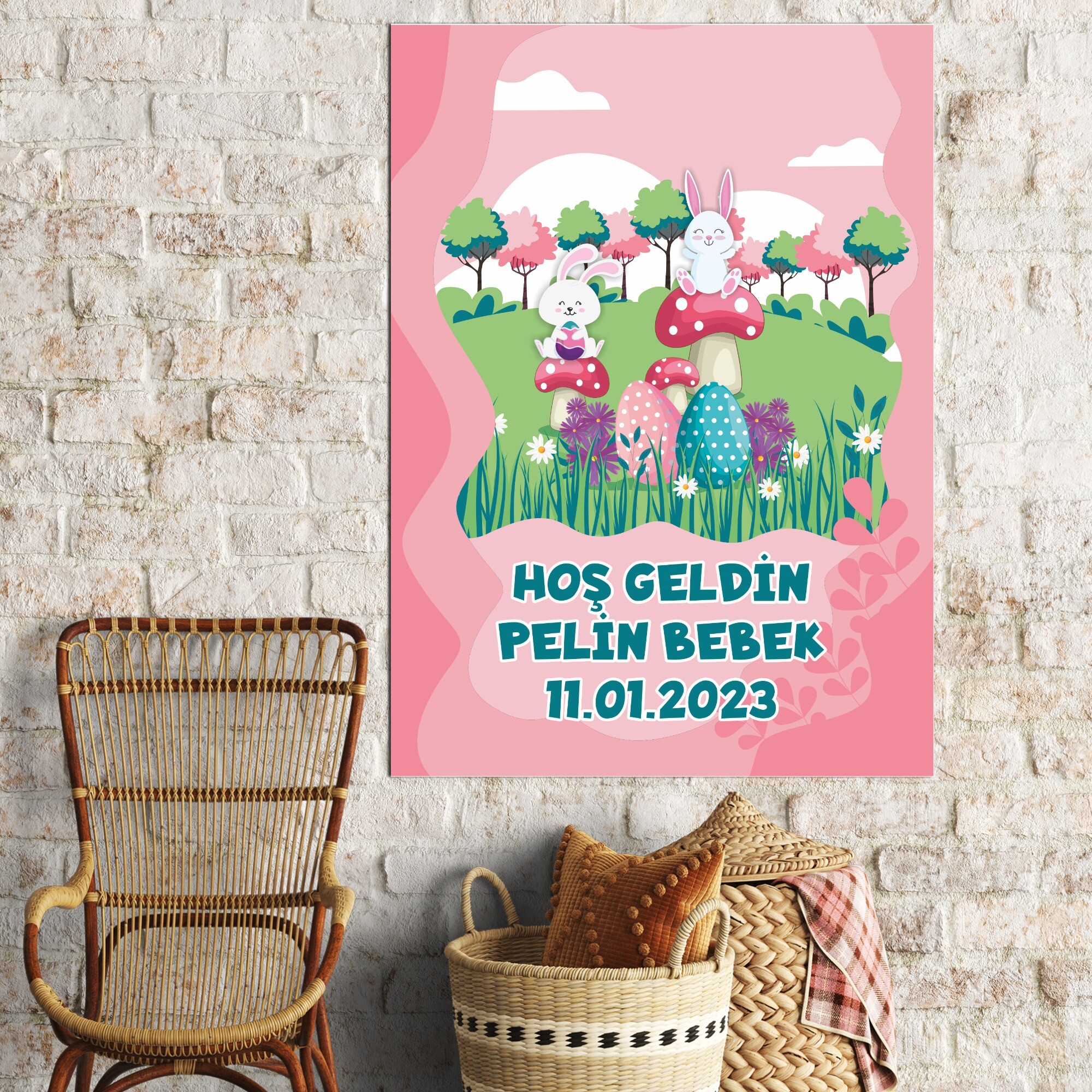 Tavşan Kız Temalı Parti Afişi