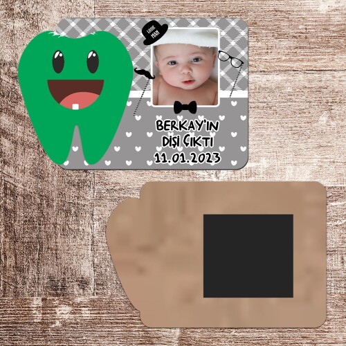 Little Man Küçük Adam Artık Isırabilirim Magnet Ahşap Yeşil