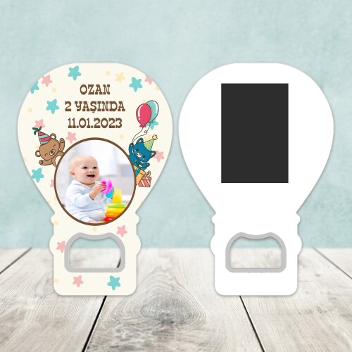 Ayı Figürlü Balon Şekilli Açacaklı Magnet