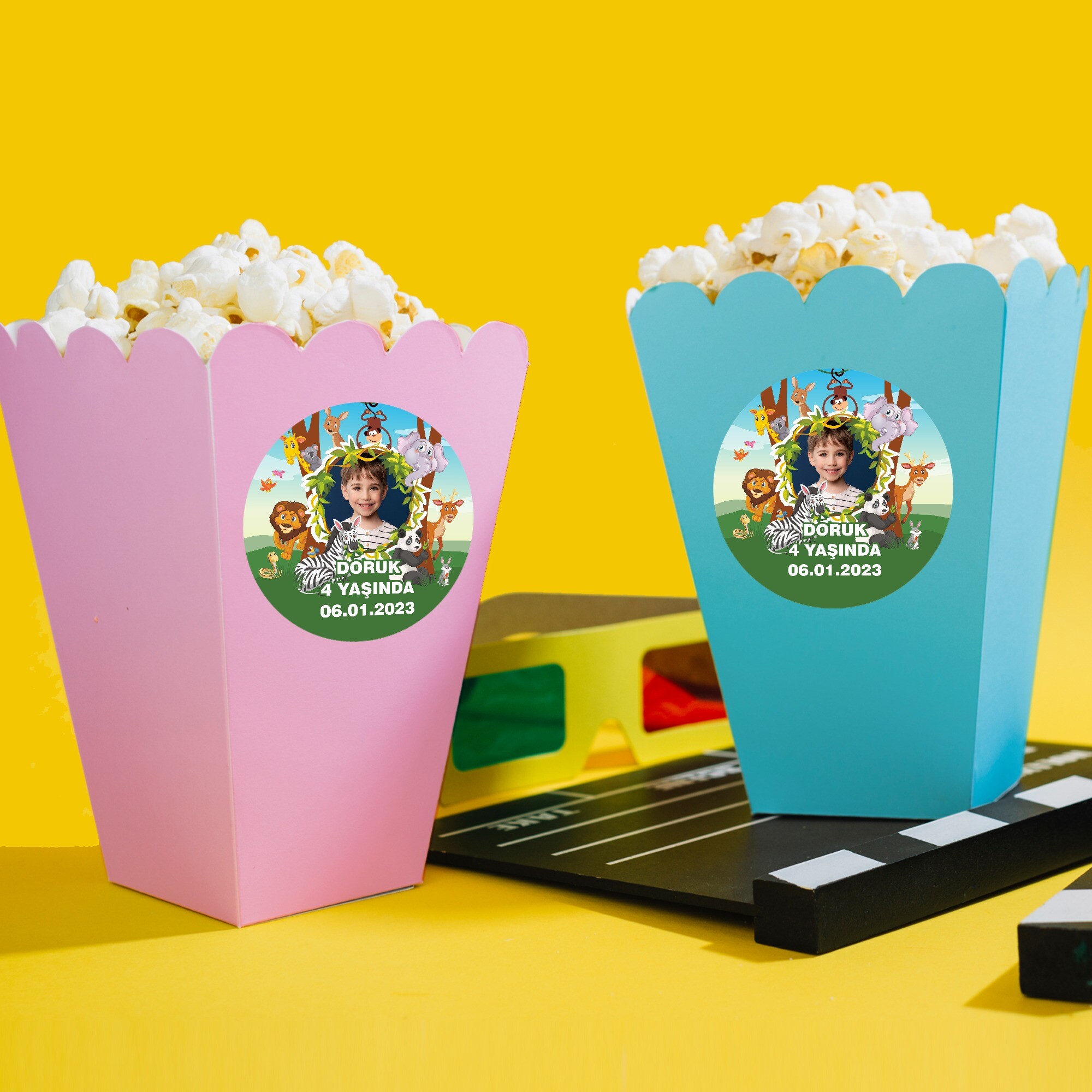 Safari Temalı Popcorn Kutusu