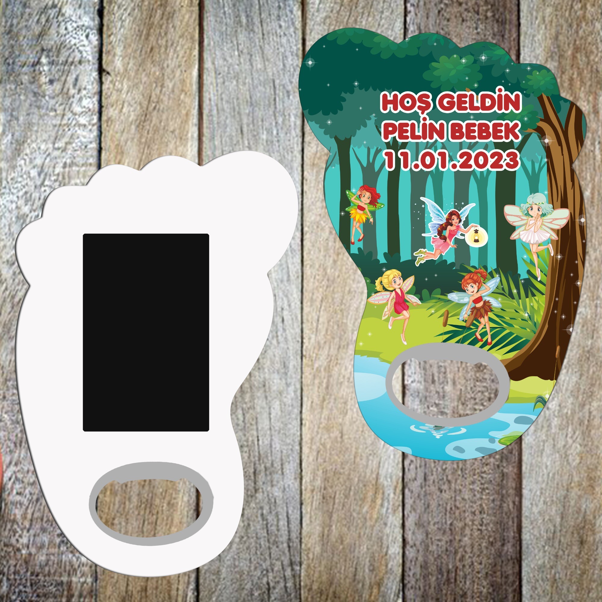 Peri Kızlar Bebek Ayağı Magnet Açacak