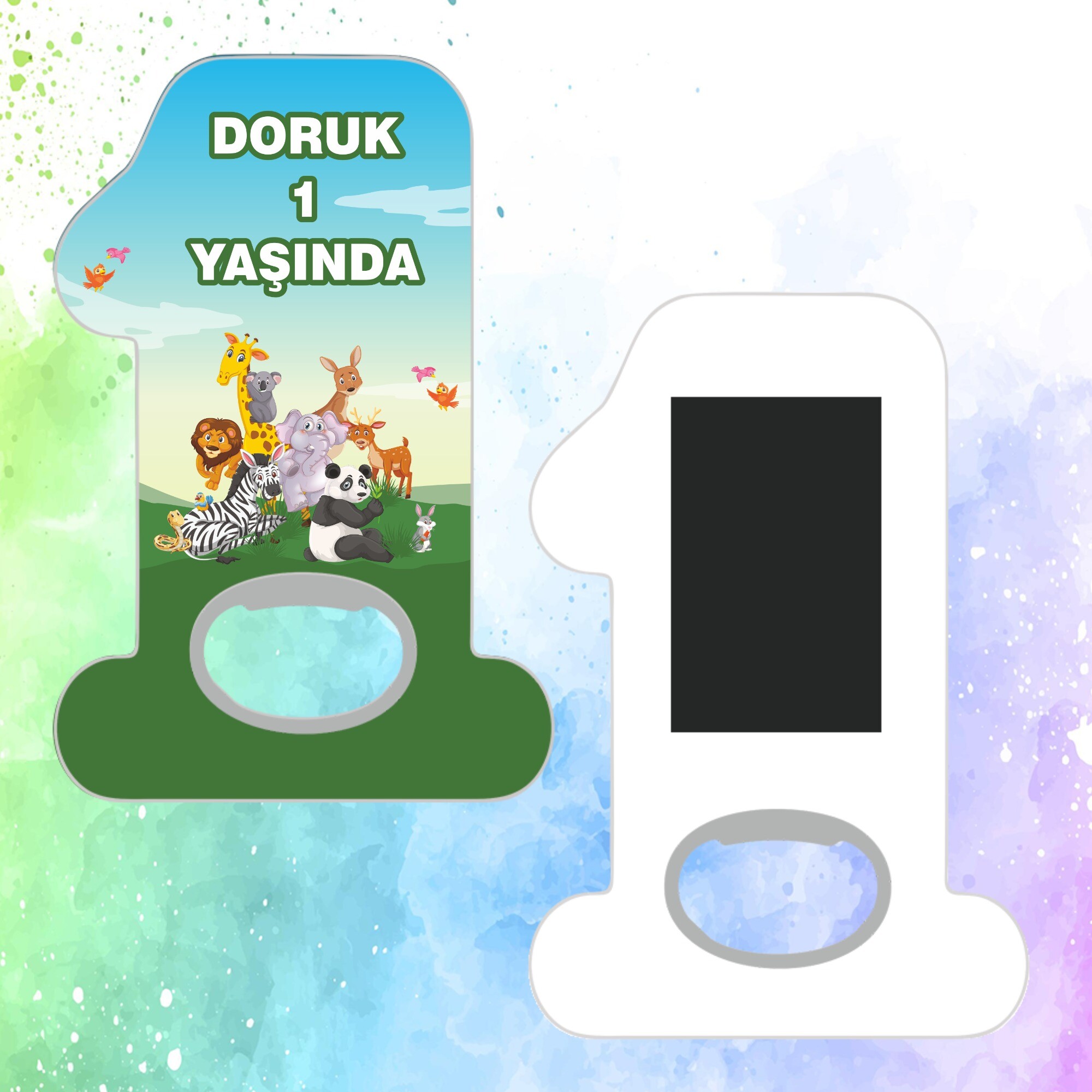 Safari Temalı Açacaklı 1 Yaş Magnet