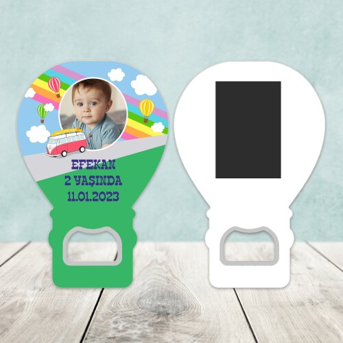 Otobüslü Balon Şekilli Açacaklı Magnet
