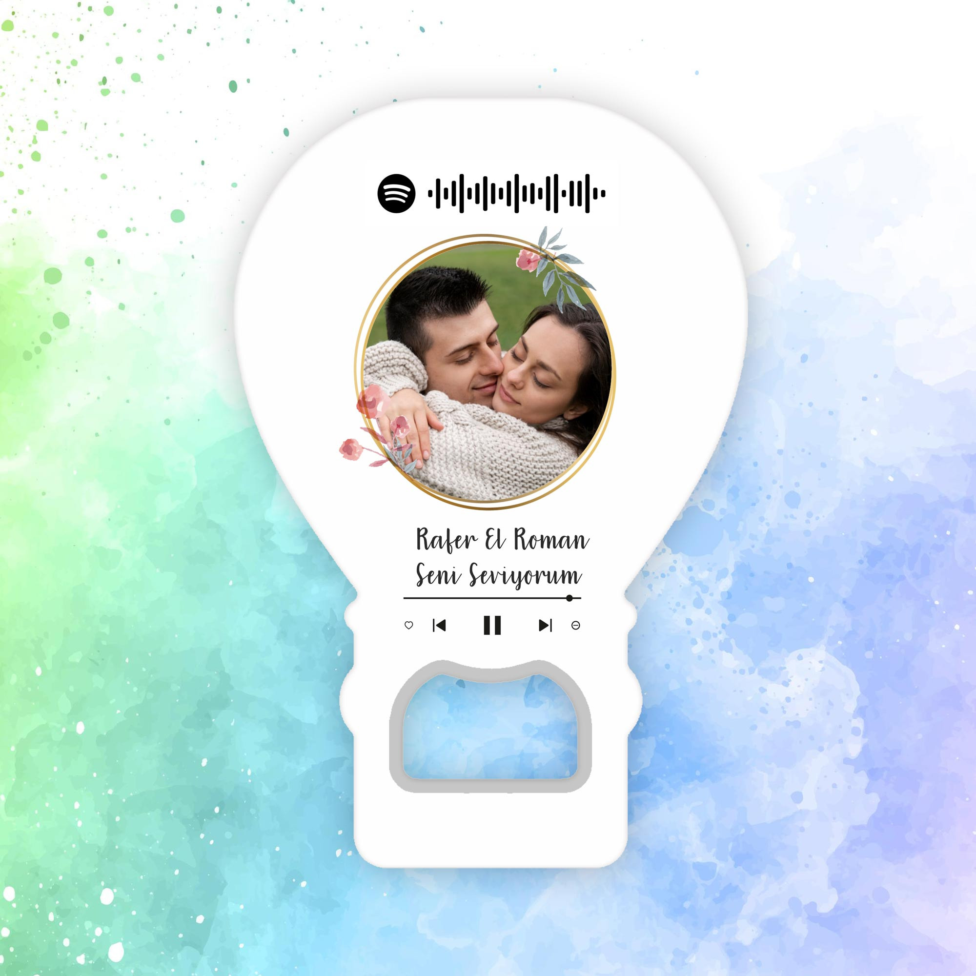 Spotify Barkodlu Açacaklı Balon Magnet