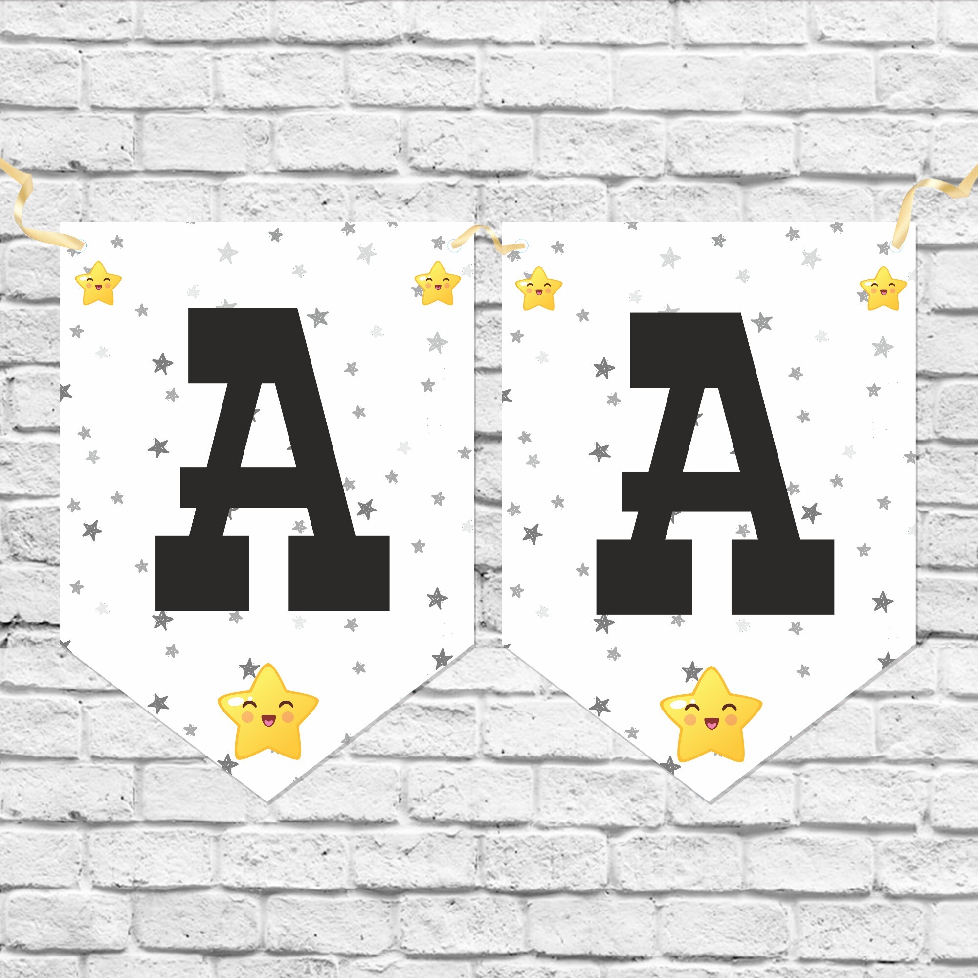 Star Temalı Harf Banner