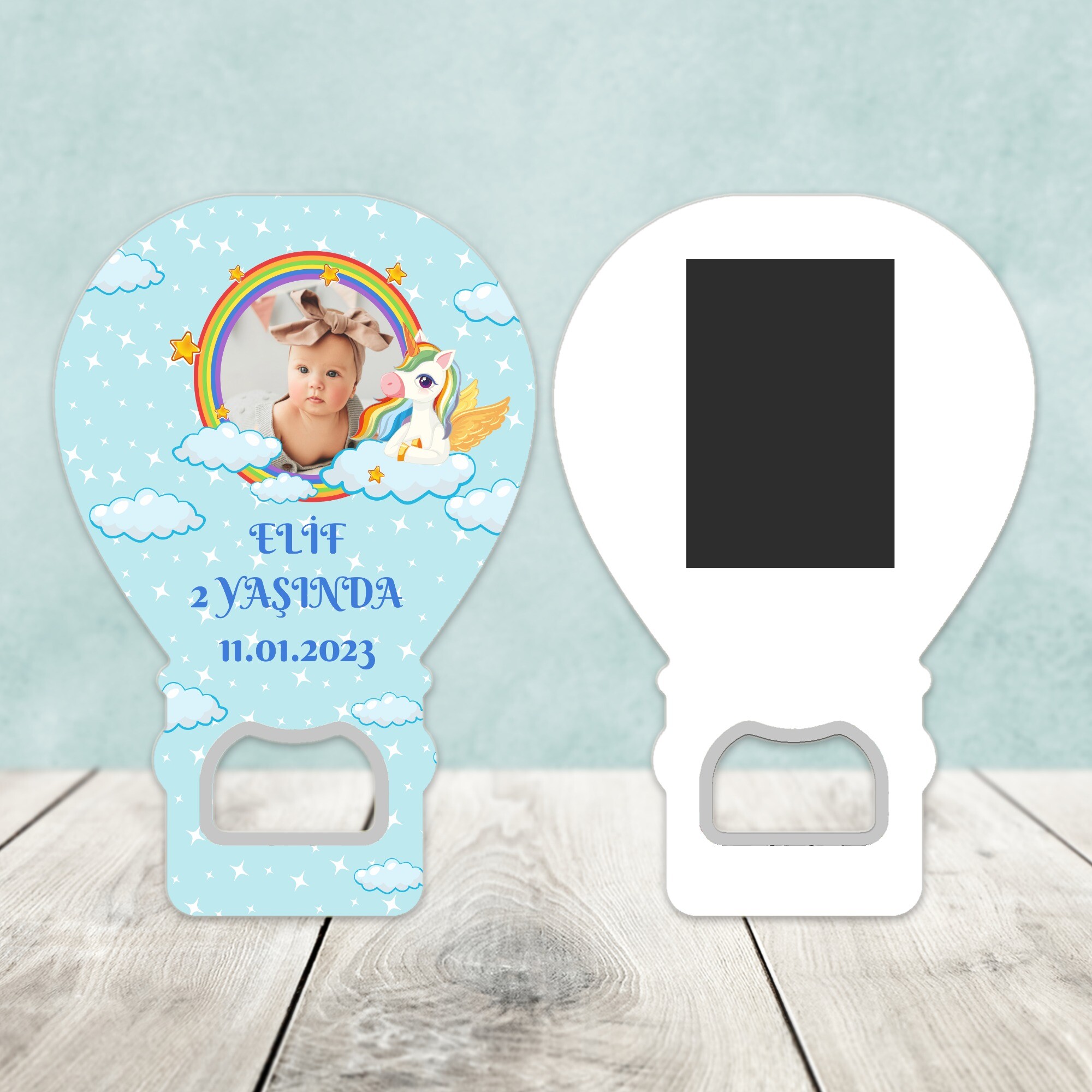 Unicornlu Balon Şekilli Açacaklı Magnet