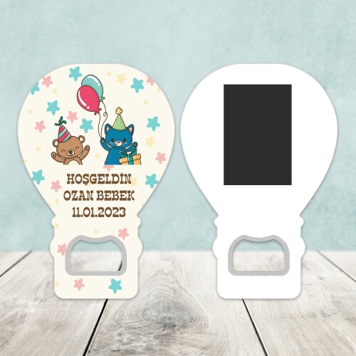Ayı Figürlü Açacaklı Balon Magnet