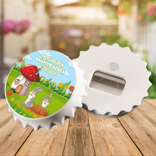 Sevimli Tavşan Kapak Şeklinde Açacaklı Magnet