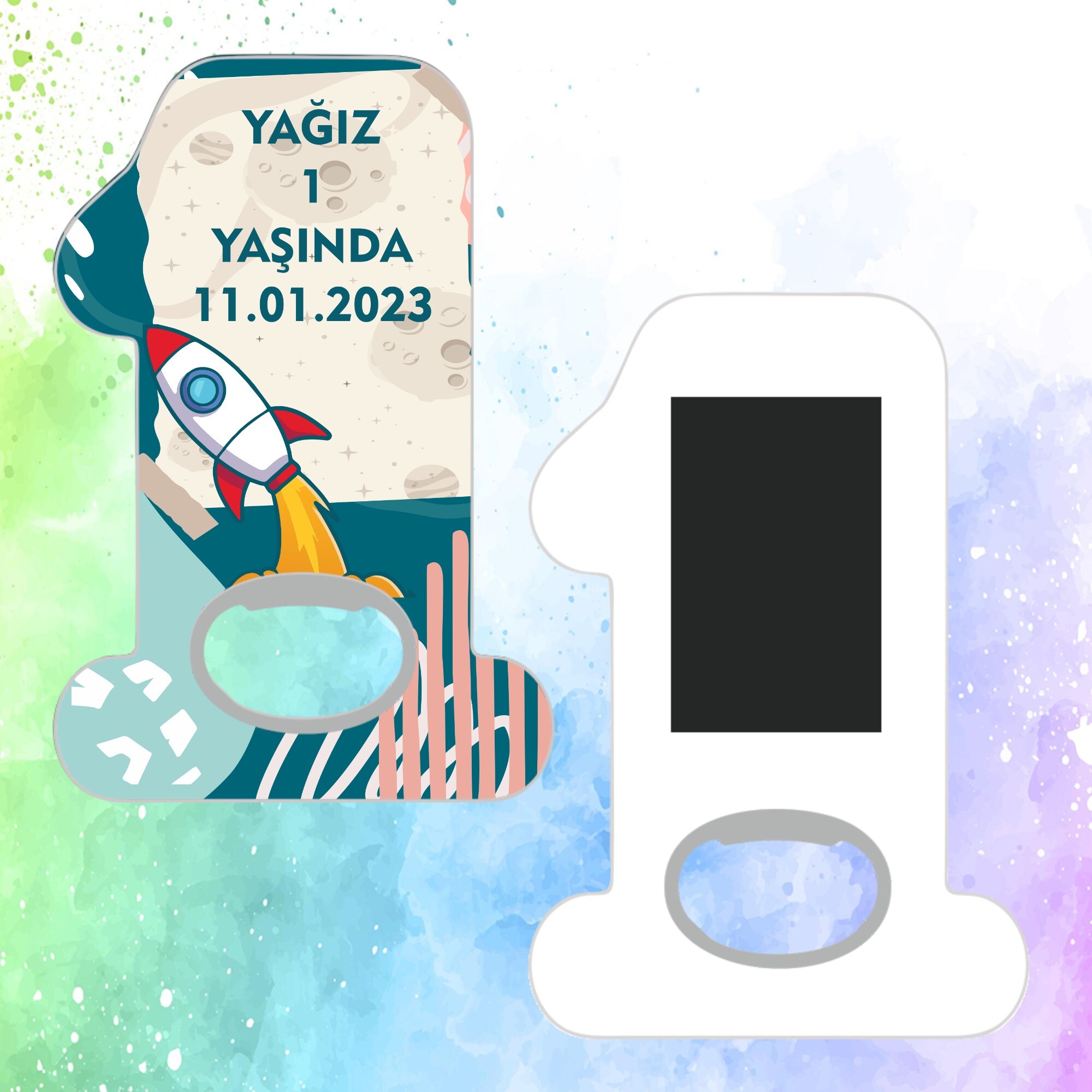 Roket Temalı Açacaklı 1 Yaş Magnet
