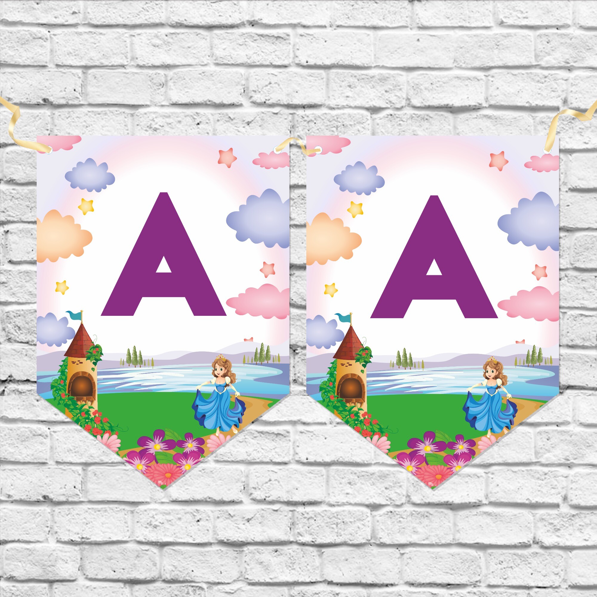 Prenses Tasarım Harf Banner