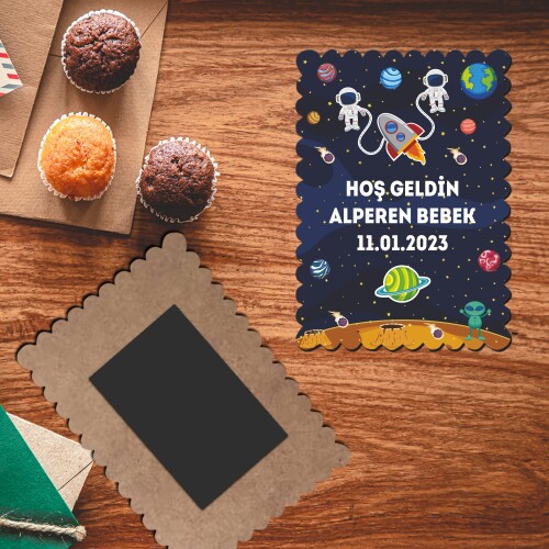 Uzay Temalı Pöti Magnet Ahaşp