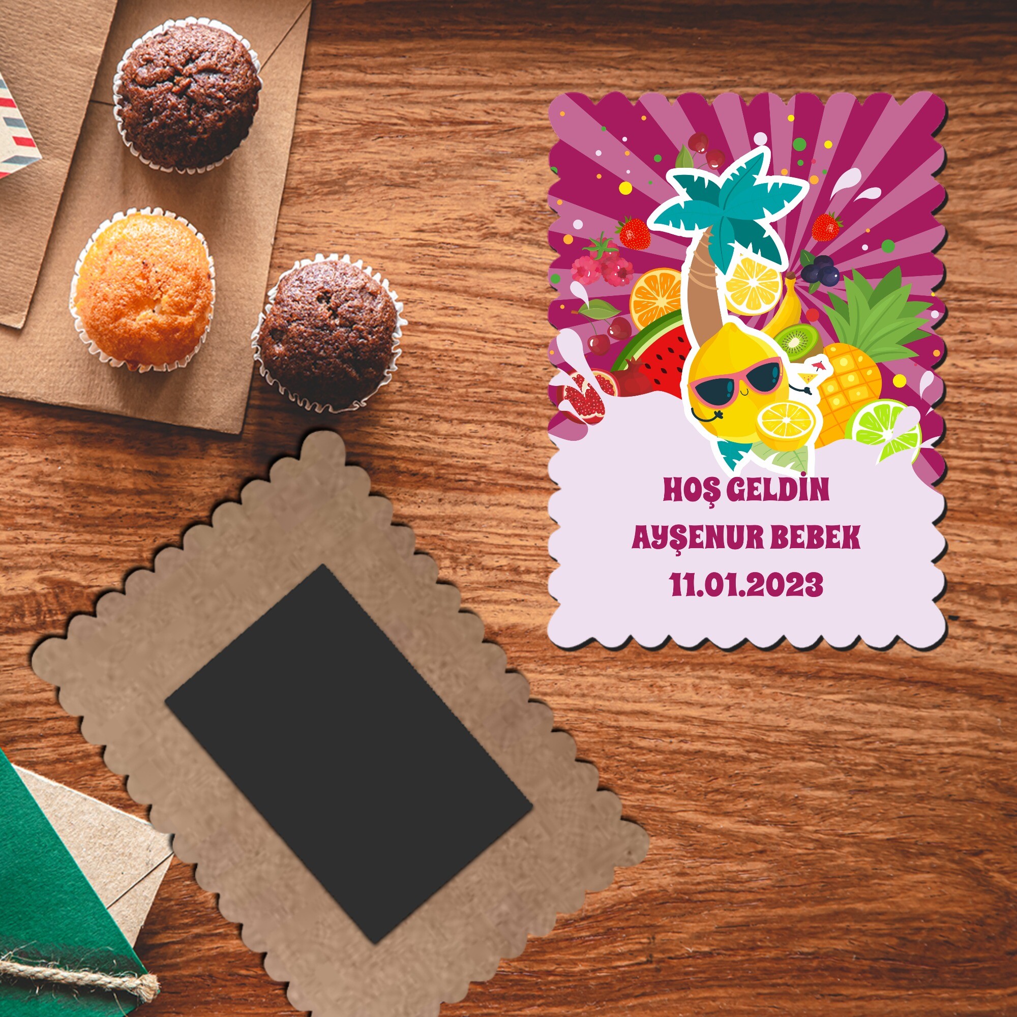 Meyveler Figürlü Pöti Magnet Ahaşp